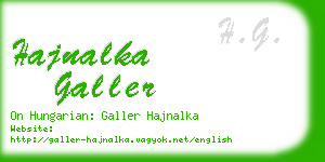 hajnalka galler business card